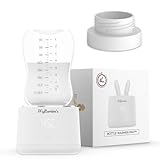 MyBambini's Tragbarer Babyflaschenwärmer - Reiseflaschenwärmer für Babymilch - Tragbare Heizung mit USB - Geschenk für Babyparty - Kompatibel mit NUK Nature Sense (Wide) (Weiß)