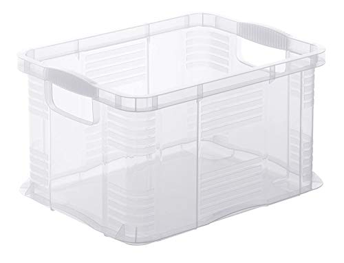 Rotho Agilo Aufbewahrungsbox 17,5l, Kunststoff (PP) BPA-frei, transparent, A4/17,5l (39,0 x 29,0 x 21,5 cm)