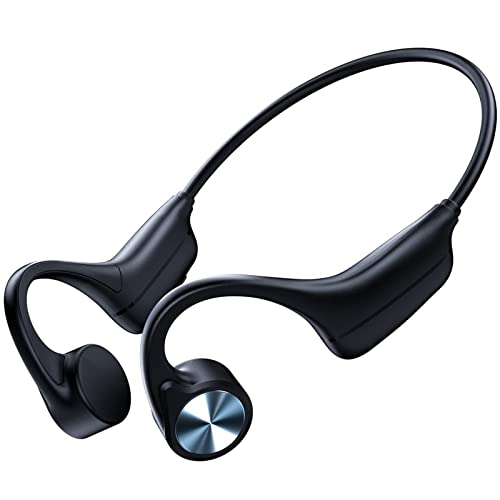 knochenschall kopfhörer Bluetooth, Offenes Ohr Kabellose Kopfhörer mit mikrofon Acc/SBC, schweißfestes Sport-Headset für Laufen, Radfahren, Wandern, Klettern