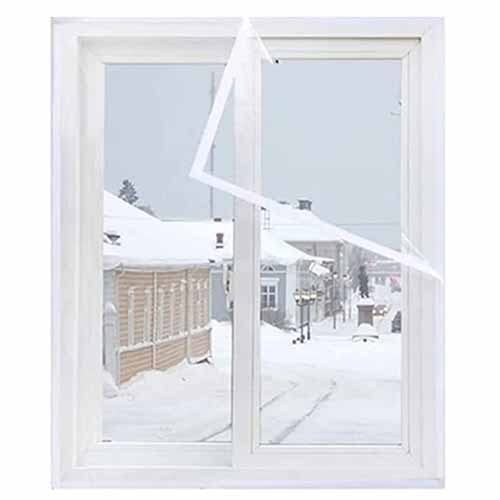 XJJUN Planen-Isolierungs-Fensterfolie, Winddichte Kälteschutz-Schallschutz-Trennwand ​Vorhänge Für Türfenster Sondergröße (Farbe : Klar, Größe : 0.8x1m)