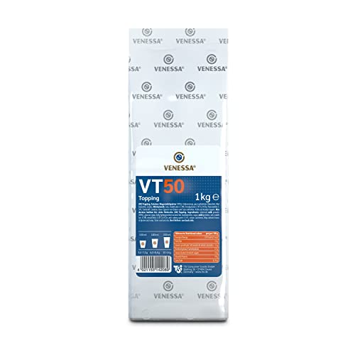 Venessa Topping VT 50, 10 x 1 kg, enthält 50% Magermilchpulver, Premium Topping für Kaffeevollautomaten, leicht löslich, feinporiger Schaum, Kaffeespezialität