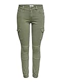 ONLY Damen Ankle Jeans Cargohose Missouri 15170889 Oil Green 38/30