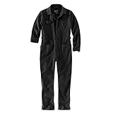 Carhartt Damen Overalls Relaxed Fit Canvas Coverall Hose und Latzhose, Black, L