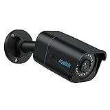 Reolink 4K Smarte PoE Überwachungskamera Aussen mit Personen-/Fahrzeug-/Tiererkennung, 8MP IP Kamera mit Micro SD Kartensteckplatz, Audio, IR Nachtsicht, Wasserfest, Zeitraffer, RLC-810A Schwarz