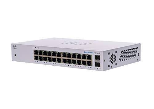 Cisco Business CBS110-24T-D Unmanaged Switch | 24﻿ GE-Ports | 2﻿ x﻿﻿ 1G-SFP Shared | Begrenzter Lebenszeitschutz (CBS110-24T-D)