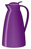 alfi Eco, Thermoskanne Kunststoff violett 1l, mit alfiDur Glaseinsatz, 0825.239.100, Isolierkanne hält 12 Stunden heiß, ideal als Kaffeekanne oder Teekanne, Kanne für 8 Tassen