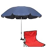 GRANDMEI Sonnenschirm für Stuhl mit Verstellbarer Klemme,für Terrassenstühle,Strandstühle,liegestuhl,Rollstühle (D-blau)