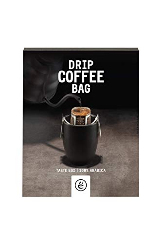 Filterkaffee von emilo - 100% Arabica Kaffee Probier Set - Filterbeutel mit gemahlenem Kaffee in verschiedenen Sorten - frisch gerösteter aroma Kaffee – Drip Coffee Bag TASTEBOX, 8 Stück