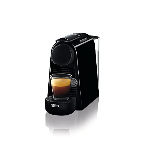 De'Longhi Nespresso Essenza Mini EN 85.B Kaffeekapselmaschine Welcome Set mit Kapseln in unterschiedlichen Geschmacksrichtungen 19 bar Pumpendruck, Platzsparend, Schwarz