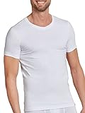 Schiesser Herren V-Neck T-Shirt Long Life Cotton S M L XL XXL Schwarz Weiss Kurzarm Baumwolle Basic, Größe:L, Farbe:Weiß (100)
