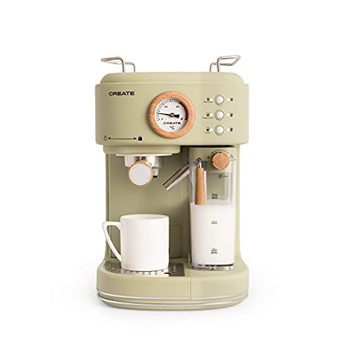 CREATE / THERA MATT PRO / Kaffemaschine Halbautomatisch 20 Bar Druck / PISTAZIE/ 3 Kaffeespezialitäten / integrierter Milchbehälter und Wassertank 1,5L / Leistung 1250W / Pistazie Farbe