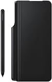 Samsung Flip Cover Smartphone Cover mit Pen EF-FF92P für das Galaxy Z Fold3 5G, Handy-Hülle, extra-dünn, stoßfest, Schutz Case, Schwarz