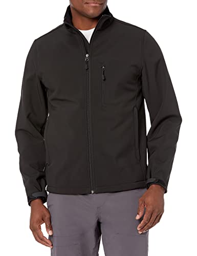 Amazon Essentials Water-Resistant Softshell Jacket Jacke, Black, Medium
