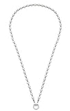 Jewels by Leonardo DARLIN'S Damen-Halskette Signora, Edelstahl mit Imitationsperlen, Clip & Mix System, Länge 600 mm, 016751