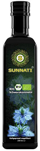 Sunnati® BIO Schwarzkümmelöl Ungefiltert kaltgepresst, Ägyptisch 100% rein 250ml