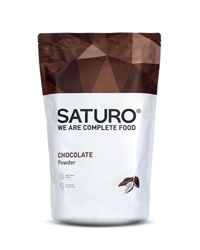 SATURO® Mahlzeitersatz Shake Schokolade | Proteinpulver Mit 25g Vegan Protein & 26 Wertvollen Nährstoffen | Zur Gewichtskontrolle | 1,4kg