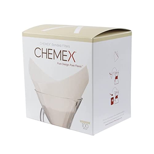 Chemex Filter FS-100 - quadratische Kaffeefilter für 6, 8 & 10-Tassen Kanne - 100 Stück