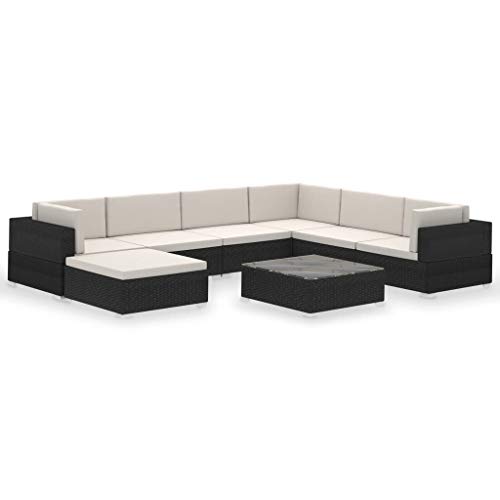 vidaXL Gartenmöbel 24-TLG. Poly Rattan Sofa Sitzgruppe Sitzgarnitur Lounge