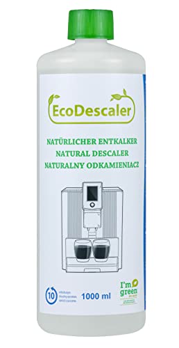 AQUALI Ökologischer Entkalker 1000 ml | Flüssig-Entkalker für alle handelsüblichen Kaffeevollautomaten und Espressomaschinen | 10 Entkalkungsvorgänge je Flasche | Set aquali