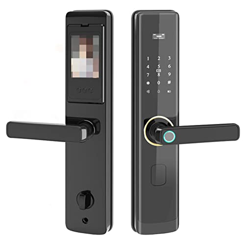 XJDZ Smart Lock Touch, Schlüsselloses Sicherheitstürschloss Mit Fingerabdruck Elektronischer Riegel Touchscreen Bluetooth-Tastatur