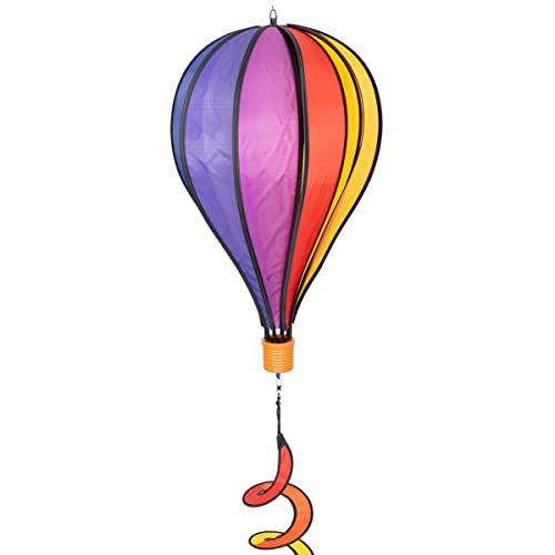 CIM Windspiel - Satorn Balloon - wetterbeständig - Ballon:Ø28cm x 48cm, Korb: 4.5cm x 4cm - inklusive Aufhängung - Geschenkidee