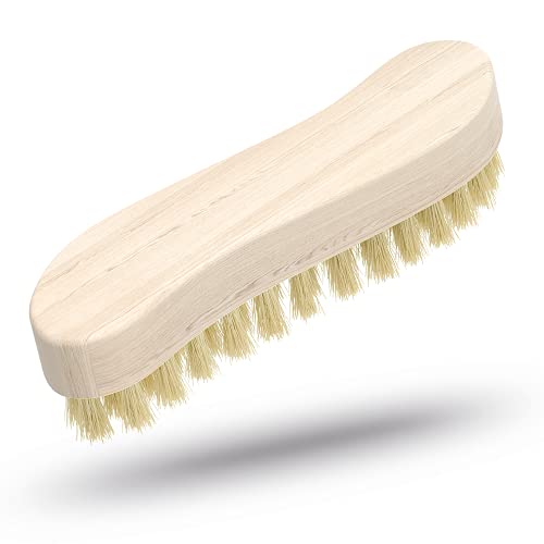 Klangfeiler® Scheuerbürste aus Holz - S Form Bürste - Waschbürste Putzbürste Reinigungsbürste