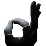 AMPri Latex Fingerlinge, 100 Stk im Beutel, Größe M, Size 3, Med-Comfort: gerollter Fingerschutz aus Latex in den Größen S, M, L, XL erhältlich