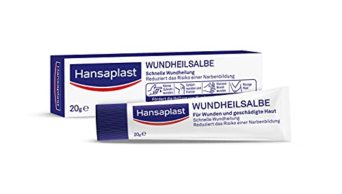 Hansaplast Wundheilsalbe (20 g), Wundsalbe für eine schnelle Wundheilung, Wund- und Heilsalbe reduziert das Narbenrisiko