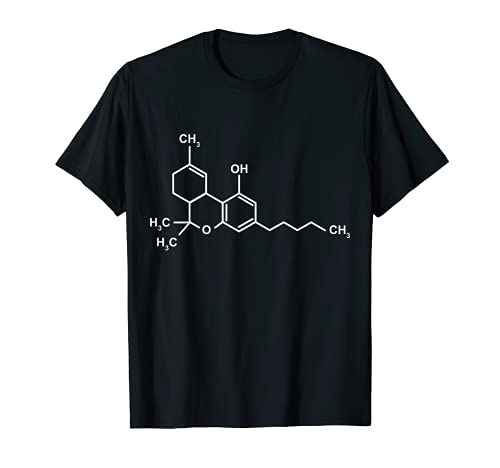 THC Chemie Formel Marihuana Cannabis Kiffer Gras T Shirt