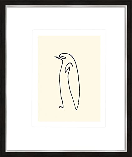 artissimo, hochwertiger Kunstdruck gerahmt, 53x63cm, AG4113, Pablo Picasso: Der Pinguin/Le Pingouin, Poster mit Rahmen, gerahmtes Bild, Siebdruck, Wandbild, Wanddekoration