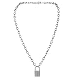 Schloss Halskette Y-Anhänger Einfache Nette Halsketten-Langkettige Art- Und Schmucksachen Für Frauen