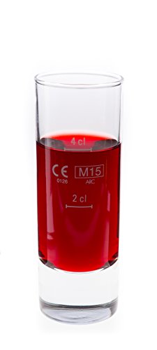 Arcoroc ARC 63829 Islande Schnapsglas, Shotglas, Stamper, 65ml, mit Füllstrich bei 2cl + 4cl, Glas, transparent, 12 Stück