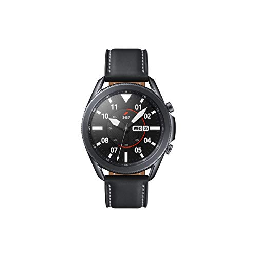 Samsung Galaxy Watch3, runde Bluetooth Smartwatch für Android, drehbare Lünette, Fitnessuhr, Fitness-Tracker, großes Display, 45 mm, schwarz, inkl. 36 Monate Herstellergarantie [Exkl. bei Amazon]