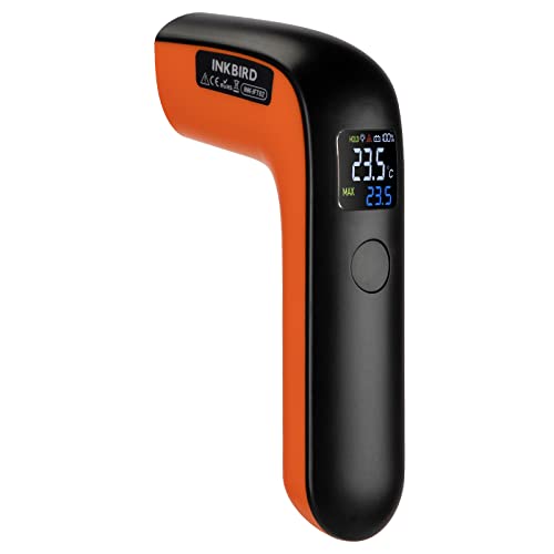 Inkbird Infrarot-Thermometer USB Wiederaufladbar, Laser Thermometer -50℃ bis 550℃, Temperaturmessgerät mit 12:1 Spot-Verhältnis, Berührungslose IR Thermometer zum Grillen, Brauen und Auto Wartung