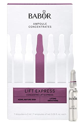 BABOR Lift Express, Anti-Aging Serum Ampullen für das Gesicht, Sofortiger Anti-Falten-Effekt, Vegane Formel, Ampoule Concentrates, 7 x 2 ml