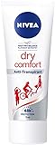 NIVEA Dry Comfort Deo Creme im 1er Pack (1 x 75 ml), Antitranspirant für jede Alltagssituation, Deodorant mit 48h Schutz