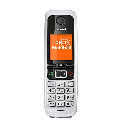 Gigaset C430HX - DECT-Mobilteil mit Ladeschale – hochwertiges Schnurloses Telefon für Router und DECT-Basis – Fritzbox-kompatibel - 1,8 Zoll Farbdisplay, Schwarz-Silber