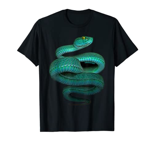 Green Pit Viper | Davidsfeed | Schlange, Reptilien, Tier, Haustier T-Shirt