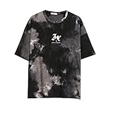 GURUNVANI T-Shirt für Herren, Harajuku, Streetwear, T-Shirt, halbe Ärmel, Hip-Hop-T-Shirt, 3322 Schwarz, XL