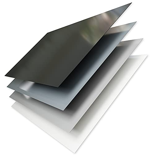 PVC Polystyrol Kunststoffplatte -200x100cm- ähnlich Plexiglasplatten farbig als Fassadenverkleidung Kunststoff/Fassadenplatten Kunststoff/nut und federbretter (hellgrau, 1mm)