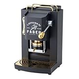 Faber PRO Total Deluxe Kaffeemaschine aus Messing, 44 mm Ese Papier (Schwarz)