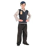 Fun Shack Evakuierter Kostüm Jungen, Mittelalter Kostüm Junge, Weltkrieg Kostüm, Waisenkind Kostüm, Faschingskostüm Für Kinder L