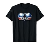 Top Gun Sonnen Pilotenbrille Reflektierendes T-Shirt
