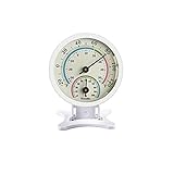 Rpanle Thermo-Hygrometer, Thermometer Hygrometer für innen und außen, Luftfeuchtigkeitsmessgerät mit farbigen Komfortzonen, weiß