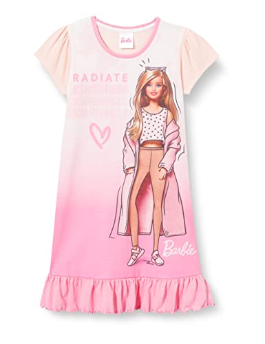 Barbie Mädchen-Nachthemd im Alter von 3 bis 10 Jahren, offizielle Barbie-Geschenke, rose, 5-6 Jahre