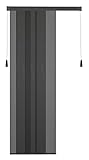 APANA - Premium Fiberglas Lamellenvorhang mit Seilzugsystem in der Farbe schwarz - Insektenschutz zum Zuschneiden für Türen bis 94cm x 220cm