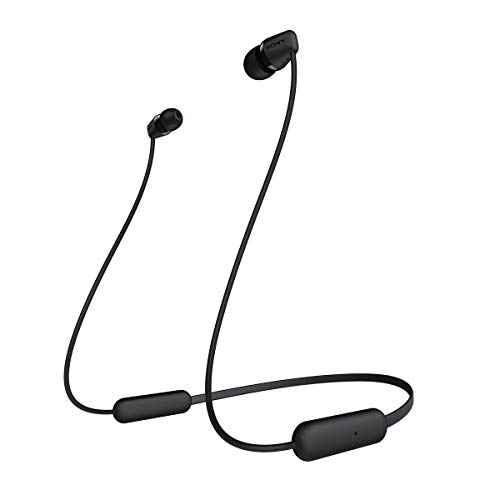 Sony WI-C200B kabelloser Bluetooth In-Ohr Kopfhörer (15 Stunden Akkulaufzeit, Voice Assistent, magnetische Ohrstöpsel, integrierte Headset-Funktion, Headset mit Mikrofon) Schwarz