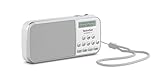 TechniSat TECHNIRADIO RDR – portables DAB+/UKW Radio (LCD-Display, Favoritenspeicher, Direktwahltasten, Kopfhöreranschluss, USB, AUX-in, LED-Taschenlampe, wechselbarer Akku, 1 Watt) weiß