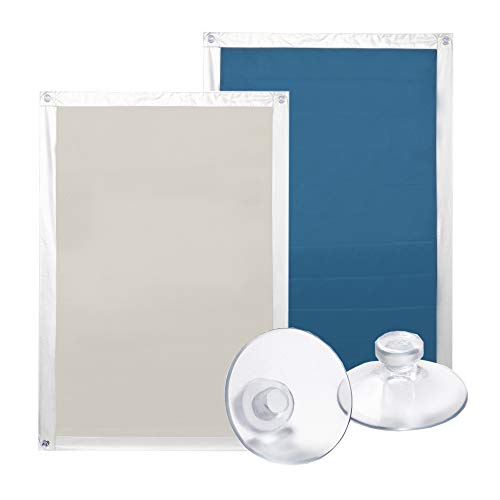 Lichtblick SDF.FK06.09 Dachfenster Sonnenschutz Haftfix, ohne Bohren Blau, 47 cm x 96,9 cm (B x L) für FK06