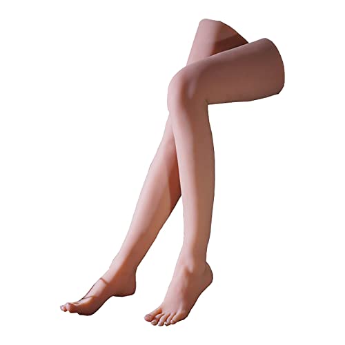 Weibliches 1:1 langes Beinmodell Silikon, sexy lebensgroße Schaufensterpuppe Fuß, Gelenke können gebogen werden Puppen, für Simulationsfüße Fotografie Seidenstrümpfe (Farbe : Left leg)